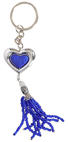 RK Enterprises Silver and Blue Keychain, Love Written in Centre,Trending, Bike, car, Home Usage,Best Product on Amazon in Low Rate, Valentine Gifts for Girlfriend/Boyfriend