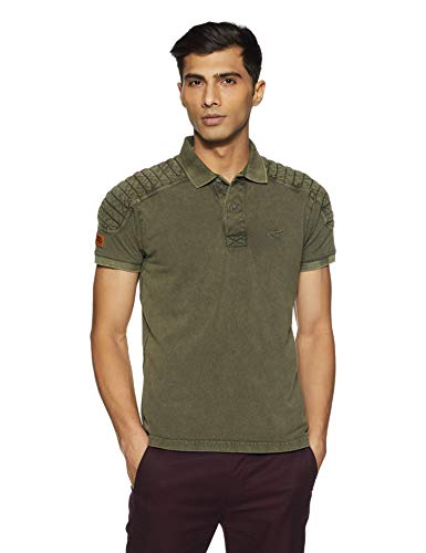 Royal Enfield Olive Cotton T-Shirt for Men Size (3XL) 48 cm (RLATSI000246)