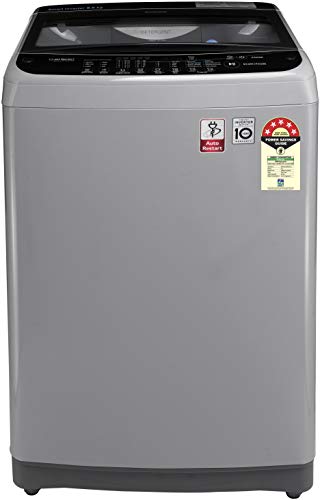 LG 9.0 Kg 5 Star Smart Inverter Fully-Automatic Top Loading Washing Machine (T90SJSF1Z, Middle Free Silver, Jet Spray+)