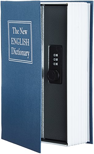 AmazonBasics Book Safe- Combination Lock- Blue