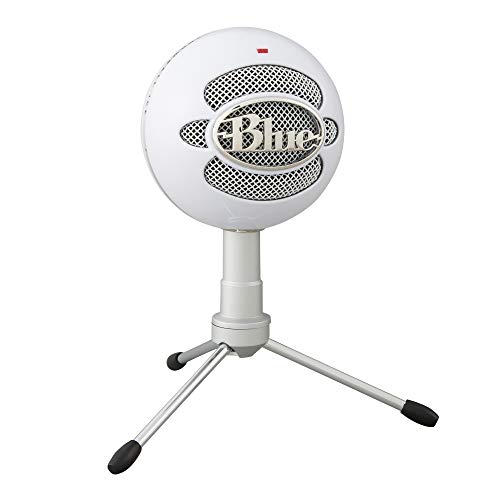 Blue Snowball iCE USB Mic for Recording and Streaming on PC and Mac, Cardioid Condenser Capsule, Adjustable Stand, Plug and Play – White