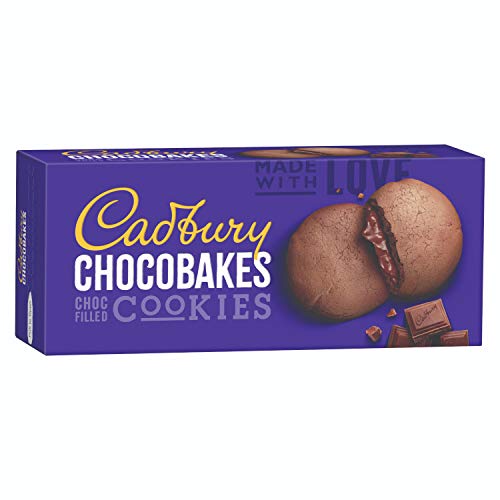 Cadbury Chocobakes Choc Filled Cookies (Biscuits), 75g (6 Pieces)