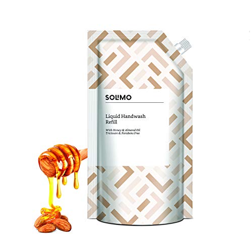 Amazon Brand – Solimo Handwash Liquid Refill, Honey Almond – 750 ml