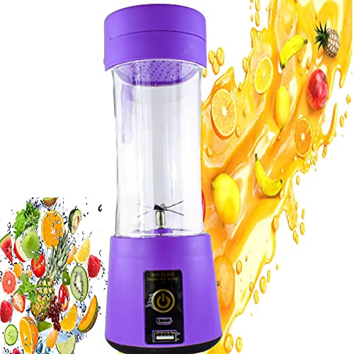 Deean on amazon Portable Smoothie Maker for vegetables , fruit with Plastic bottle blender Juicer / Mini Juicer Bottle Blender For Home, Gym And Office Use Juicer (380ML) (Purple)