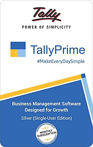 TallyPrime GST Ready (Single User – 10 Days Trial). One software for all your business needs – Accounting, GST, Invoice, Inventory, MIS & more