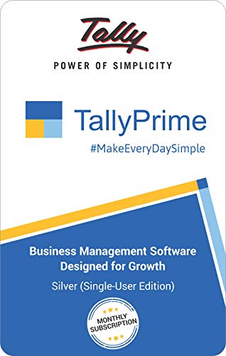 TallyPrime GST Ready (Single User – Monthly Subscription). One software for all your business needs – Accounting, GST, Invoice, Inventory, MIS & more