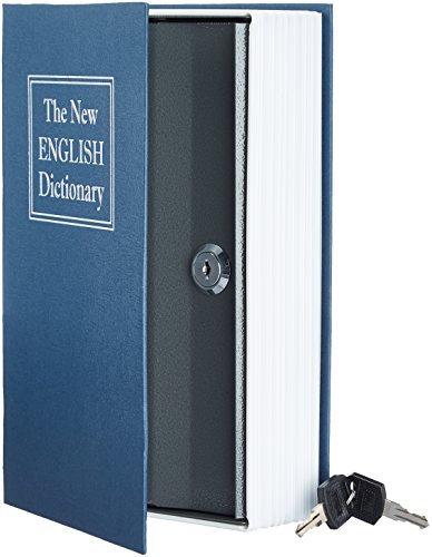 AmazonBasics Book Safe- Key Lock- Blue